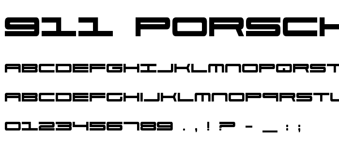 911 Porscha Bold font